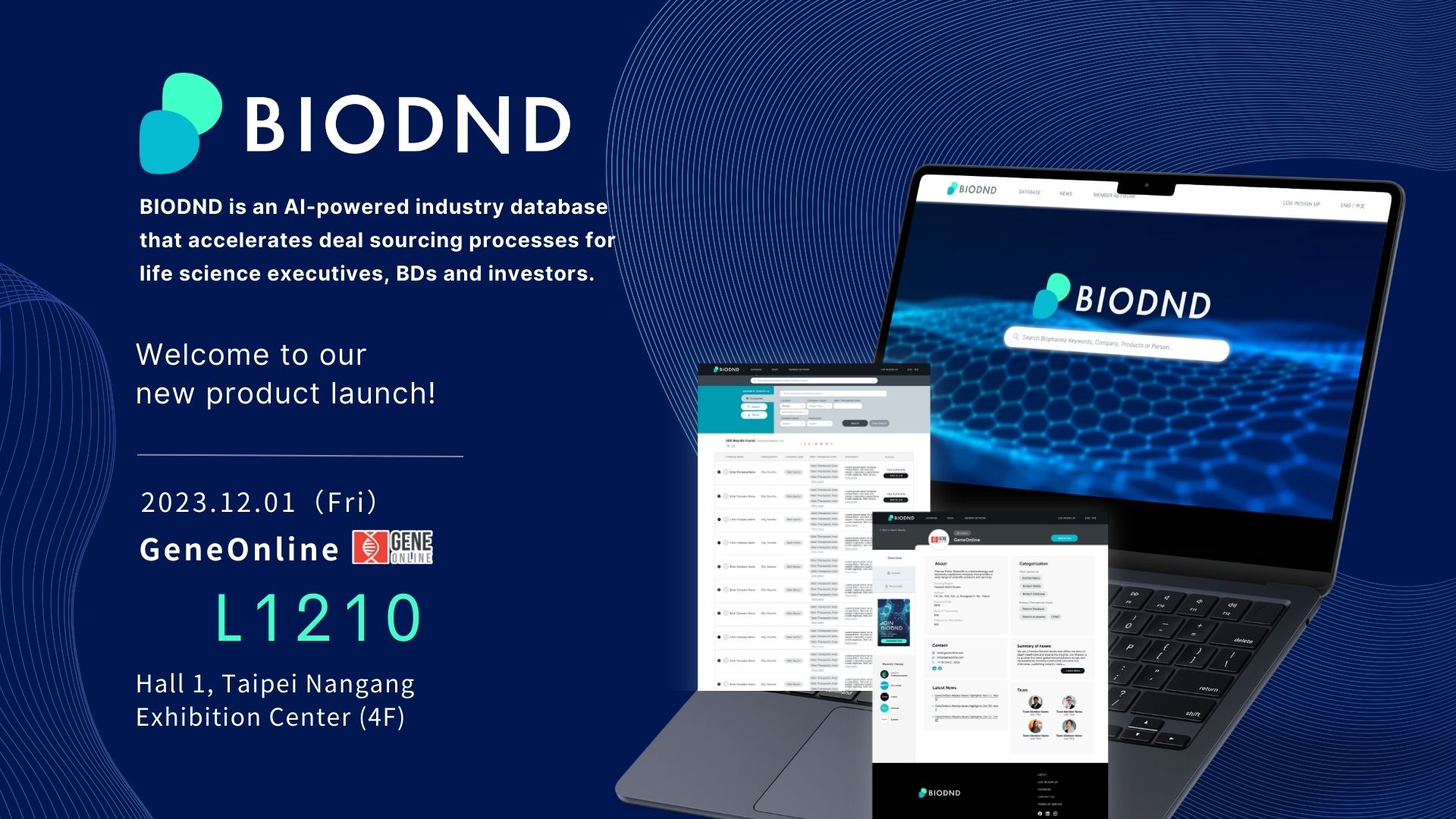 BIODND new product launch event.